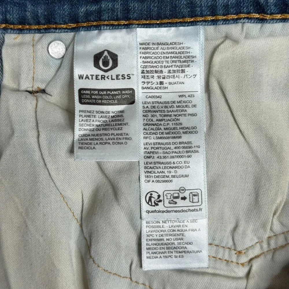Levi's 514 Straight Leg Jeans Mens 34x29 Blue Light Wash Casual Regular Fit Dad